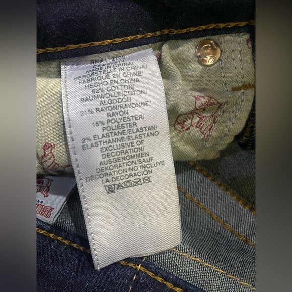 True Religion Curvy Skinny Jennie Curvy Gold Sequin Style: 201097 Size: W24 - Picture 7 of 9